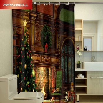 Christmas 3D Photo Printing Polyester Shower Curtain Waterproof Mildew Home Bathroom Curtain Custom Made Szie
Christmas 3D Photo Printing Polyester Shower Curtain Waterproof Mildew Home Bathroom Curtain Custom Made Szie