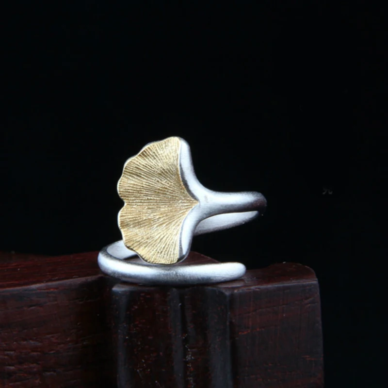 Punk Vintage 925 Sterling Silver Ginkgo Biloba Leaf Rings Thai Silver Opening Adjustable Rings For Women Men bague
Punk Vintage 925 Sterling Silver Ginkgo Biloba Leaf Rings Thai Silver Opening Adjustable Rings For Women Men bague