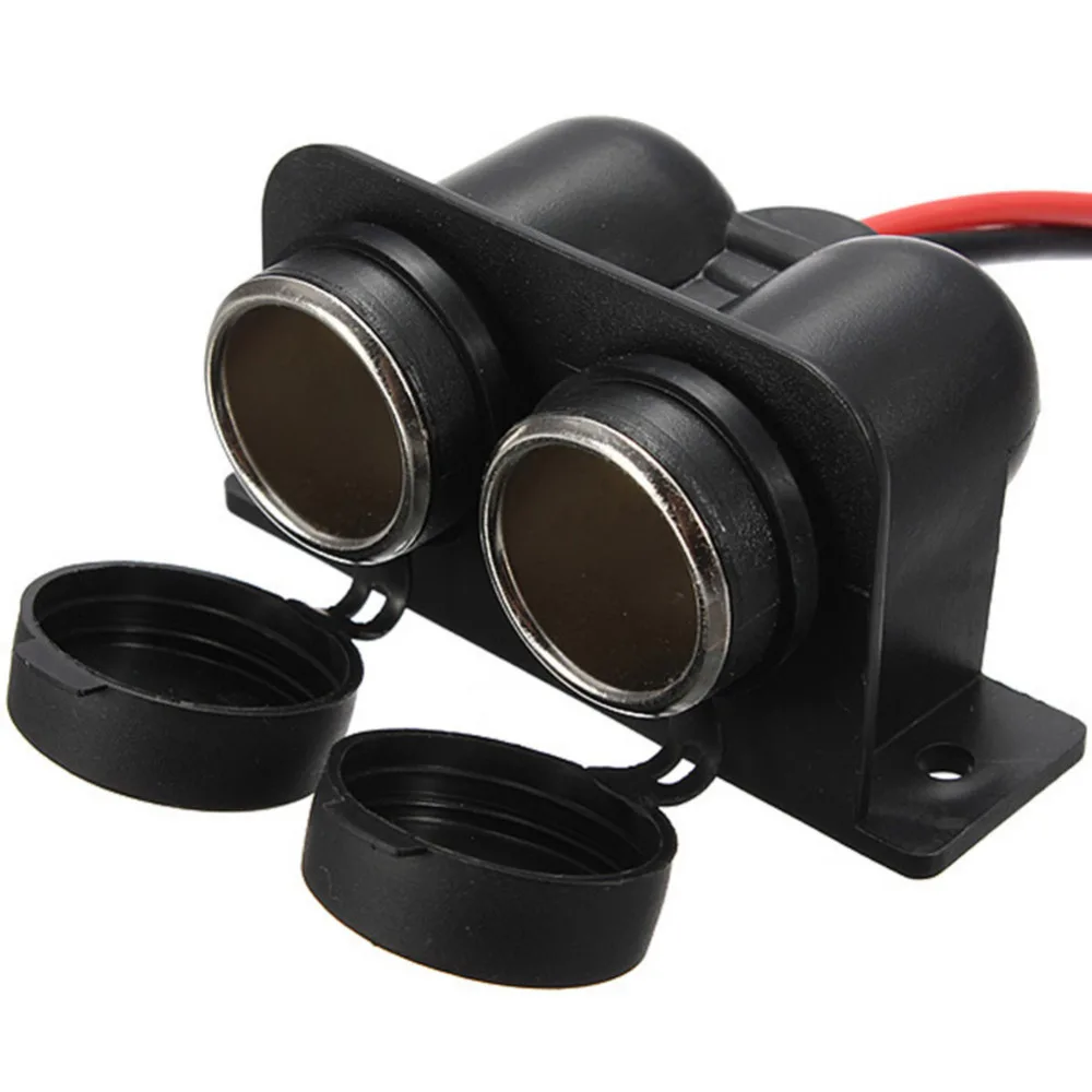 Black 2 way Female Car Motorcycle Cigarette Lighter Waterproof Cover Double Dual Socket Splitter Plug Connector Adapter 12V
Black 2 way Female Car Motorcycle Cigarette Lighter Waterproof Cover Double Dual Socket Splitter Plug Connector Adapter 12V