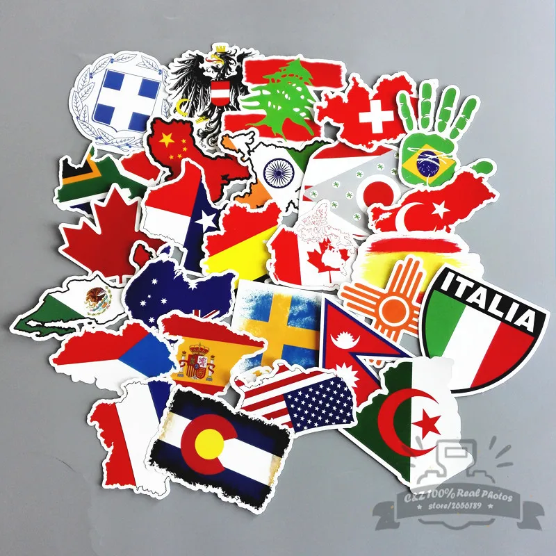27pcs/set Global World Country Flag traval collection Brazil Spain RU luggage graffiti stickers tag creative toy suitcase paster
27pcs/set Global World Country Flag traval collection Brazil Spain RU luggage graffiti stickers tag creative toy suitcase paster