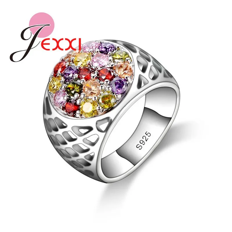 Summer Sale Colorful Rhinestone Cubic Zirconia Engagement Rings Dazzling CZ Austrian Crystal 925 Sterling Silver Bijoux
Summer Sale Colorful Rhinestone Cubic Zirconia Engagement Rings Dazzling CZ Austrian Crystal 925 Sterling Silver Bijoux
