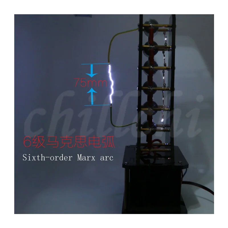 Six level high-grade parts Marx generator pulse high voltage generator lightning simulation DIY
Six level high-grade parts Marx generator pulse high voltage generator lightning simulation DIY