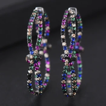GODKI 38MM Luxury Bowknot Multicolor Cubic Zircon Hoop Earrings for women Wedding Dubai Trendy Earrings boucle d'oreille femme
GODKI 38MM Luxury Bowknot Multicolor Cubic Zircon Hoop Earrings for women Wedding Dubai Trendy Earrings boucle d'oreille femme