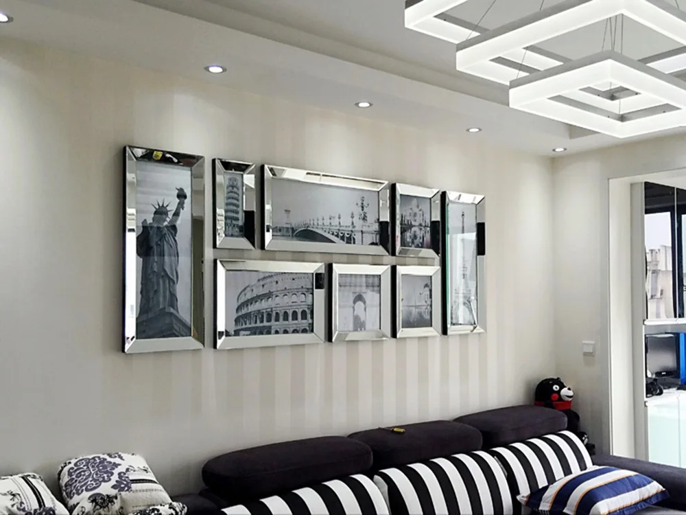 Fashion mirrored modern combination photo frame wall mural wall decoration photo frame picture Multi frame
Fashion mirrored modern combination photo frame wall mural wall decoration photo frame picture Multi frame