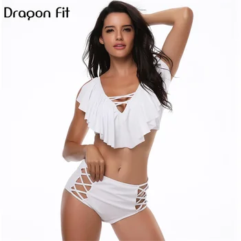 Dragon Fit Plus Size Ruffle Bandage Bikini Women V Neck Vintage Beach Swimwear Bikini Mid Waist Hollow Out Bathing Suit Women
Dragon Fit Plus Size Ruffle Bandage Bikini Women V Neck Vintage Beach Swimwear Bikini Mid Waist Hollow Out Bathing Suit Women