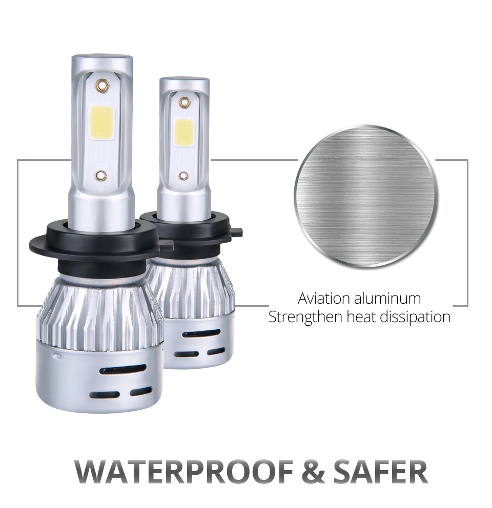 VooVoo LED H7 Car Lights H1 H4 H11 H8 H9 9005 HB3 9006 HB4 COB LED Car Headlight Bulb Automobiles Led 12V Headlamp 6000K 8000K (15)