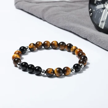 Wholesale Fashion natural tiger eye stone and black onyx men Bracelets stainless steel beads bracelet 50pcs/lot+free shipping
Wholesale Fashion natural tiger eye stone and black onyx men Bracelets stainless steel beads bracelet 50pcs/lot+free shipping