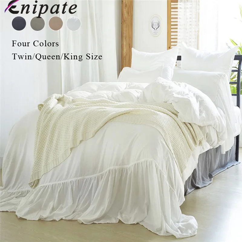 Enipate 2/3Pcs/set Vintage Mermaid Ruffle Duvet Cover Set Washed Cotton Quality Soft Durable Bedding Set Twin/Queen/King Size
Enipate 2/3Pcs/set Vintage Mermaid Ruffle Duvet Cover Set Washed Cotton Quality Soft Durable Bedding Set Twin/Queen/King Size