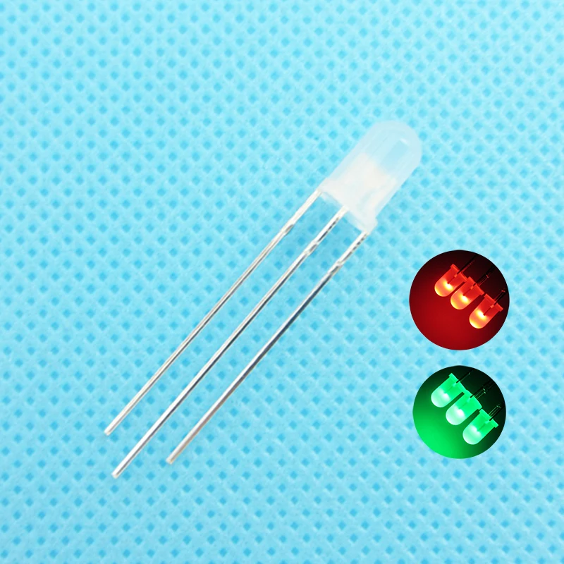 5mm LED Bi-Color Diffused Common Cathode Round Light Emitting Diode Dual Red Emerald-Green Foggy Two Plug-in DIY Kit 100pcs /lot
5mm LED Bi-Color Diffused Common Cathode Round Light Emitting Diode Dual Red Emerald-Green Foggy Two Plug-in DIY Kit 100pcs /lot