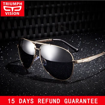 TRIUMPH VISION Male Sunglasses Classic Brand Design Lunette Polaroid lens Sun Glasses for men High Quality Metal Oculos
TRIUMPH VISION Male Sunglasses Classic Brand Design Lunette Polaroid lens Sun Glasses for men High Quality Metal Oculos