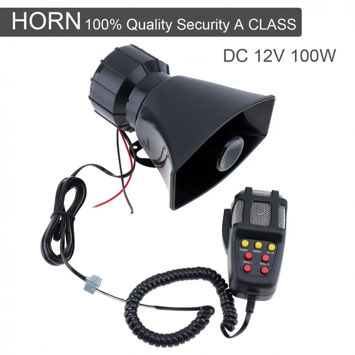 100W 12V 120db 7 Sound Car Electronic Warning Siren Motorcycle Alarm Firemen Ambulance Loudspeaker with MIC
100W 12V 120db 7 Sound Car Electronic Warning Siren Motorcycle Alarm Firemen Ambulance Loudspeaker with MIC