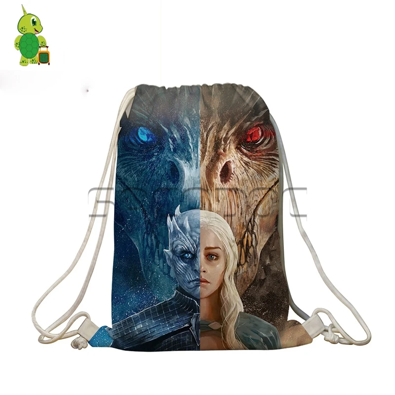 Game of Thrones Mother of Dragons Night's King Split Drawstring Bag Boys Girls Students Mini School Bags Women Men Casual Bags
Game of Thrones Mother of Dragons Night's King Split Drawstring Bag Boys Girls Students Mini School Bags Women Men Casual Bags