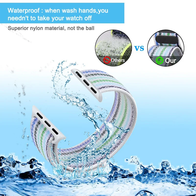Woven Nylon loop strap for apple watch band 4 42mm 38mm sport correa double-layer watchband for iwatch 44mm 40mm series 3/2/1
Woven Nylon loop strap for apple watch band 4 42mm 38mm sport correa double-layer watchband for iwatch 44mm 40mm series 3/2/1