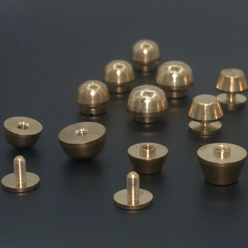 

high quality solid brass rivet and screws DIY leather bag suitcase botton feet