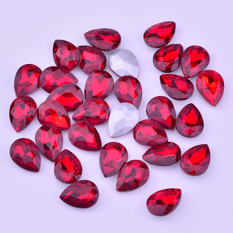 JUNAO 13*18mm Red Glass Rhinestones Drop Crystal Non Sewing Strass Diamond Applique Point Back Beads Glitter Stones for Crafts
JUNAO 13*18mm Red Glass Rhinestones Drop Crystal Non Sewing Strass Diamond Applique Point Back Beads Glitter Stones for Crafts