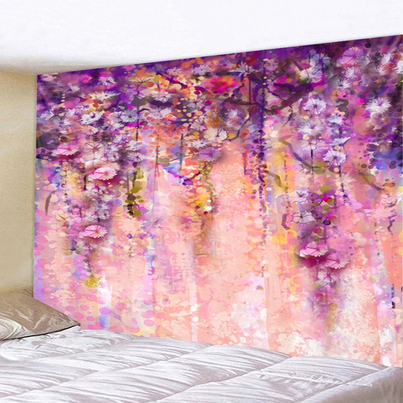 Indian Tapestry Mandala Hippie Bohemian Wall Hanging Romantic Purple Flowers Watercolor Tapestry Hanging Decor For Living Room
Indian Tapestry Mandala Hippie Bohemian Wall Hanging Romantic Purple Flowers Watercolor Tapestry Hanging Decor For Living Room