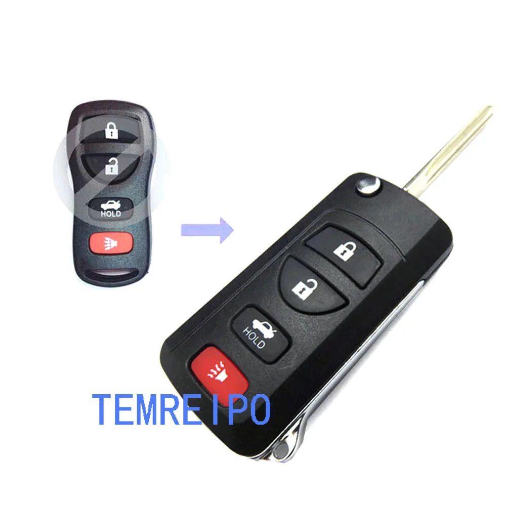 Keyless Flip Folding Remote Uncut 3+1 Buttons Key Fob Case Shell For nissan Quest Murano Armada
Keyless Flip Folding Remote Uncut 3+1 Buttons Key Fob Case Shell For nissan Quest Murano Armada
