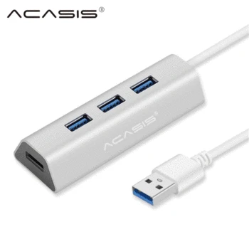 Acasis High Speed Multi USB 3.0 Hub 4 Port Hub USB 3,0 with Power Adapter for PC Computer Accessories Aluminum USB Splitter#25
Acasis High Speed Multi USB 3.0 Hub 4 Port Hub USB 3,0 with Power Adapter for PC Computer Accessories Aluminum USB Splitter#25