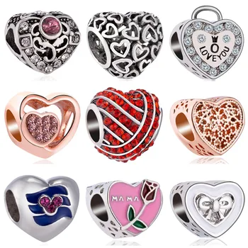 New Arrived Hollow Dragonfly Rose Flower Lock Crystal Heart Beads Fit Original Pandora Charms Bracelets & Bangles for Women Gift
New Arrived Hollow Dragonfly Rose Flower Lock Crystal Heart Beads Fit Original Pandora Charms Bracelets & Bangles for Women Gift
