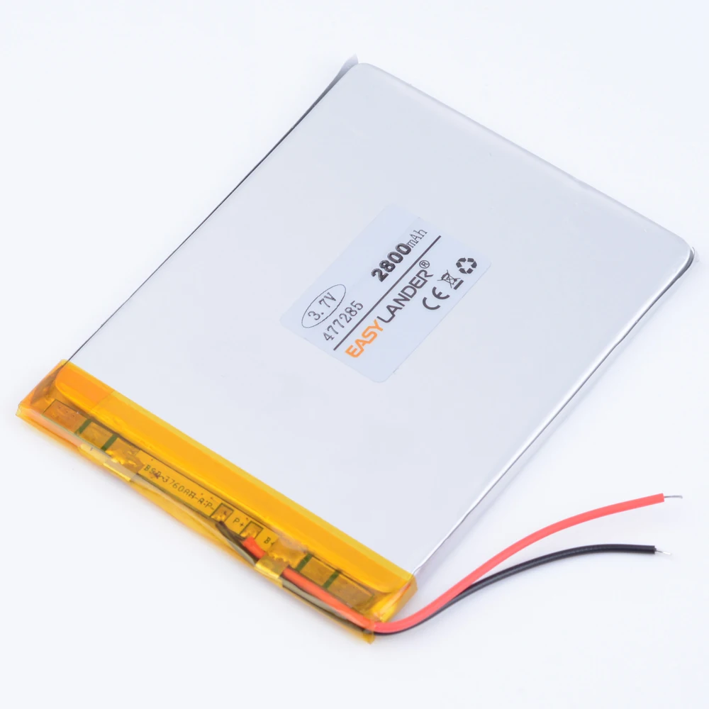 3.7V 2800mAh Polymer Li-ion Battery For Bluetooth Notebook Tablet PC iPAQ E-Book Power Bank Portable aigo M60 M603 M608 477285
3.7V 2800mAh Polymer Li-ion Battery For Bluetooth Notebook Tablet PC iPAQ E-Book Power Bank Portable aigo M60 M603 M608 477285