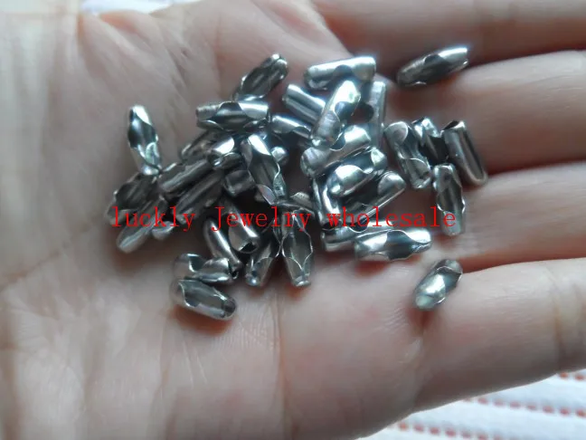 

GNAYY 200pcs Silver Stainless steel End Clasp Bead chain connector jewlery findings DIY fittings