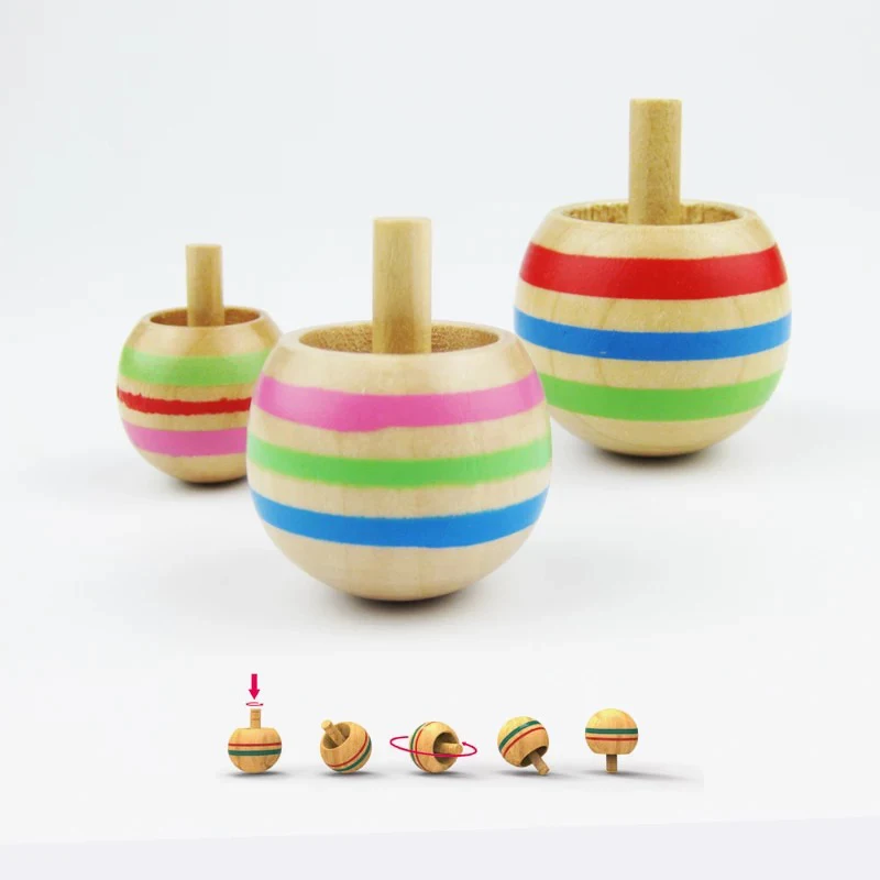 3PCS Mini Wooden Inverted Spinner Gyro Hand Spinning Tops Classic Fidget Toys Kids Children Christmas Gift Funny Peg-Top Present
3PCS Mini Wooden Inverted Spinner Gyro Hand Spinning Tops Classic Fidget Toys Kids Children Christmas Gift Funny Peg-Top Present