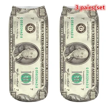 3 pairs set New fashion US dollar printed socks Cute Casual Work Business Cotton Socks 3D Printing Medium Sports Socks
3 pairs set New fashion US dollar printed socks Cute Casual Work Business Cotton Socks 3D Printing Medium Sports Socks