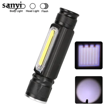 Powerful LED Flashlight T6+COB Spotlight Flashlight 4 Modes Rechargeable Handy LED Flash Light Torch Pocket Light with Magnet
Powerful LED Flashlight T6+COB Spotlight Flashlight 4 Modes Rechargeable Handy LED Flash Light Torch Pocket Light with Magnet