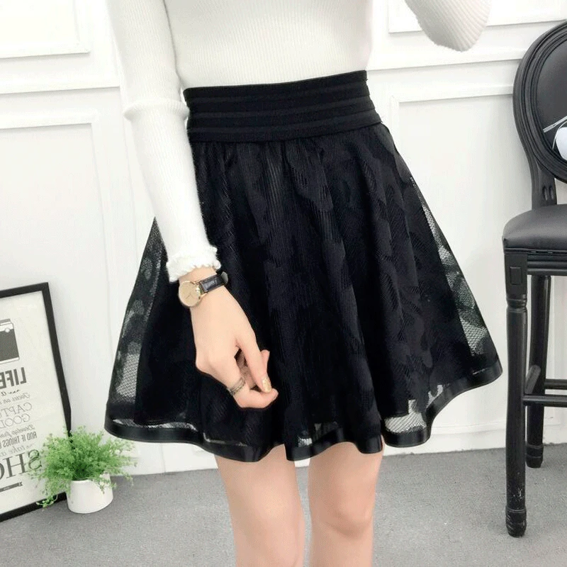 New 2018 Spring Summer Women Black Mini Skirt Korean Elastic High Waist Skirt Shorts Sweet Mesh Tulle Umbrella Skirt Tutu Skirt
New 2018 Spring Summer Women Black Mini Skirt Korean Elastic High Waist Skirt Shorts Sweet Mesh Tulle Umbrella Skirt Tutu Skirt