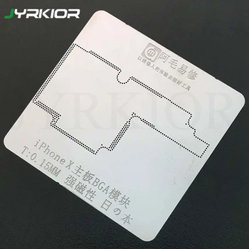 Jyrkior For iPhone X 0.15MM PCB Positioning Mold Steel Plate BGA Reballing Stencils
Jyrkior For iPhone X 0.15MM PCB Positioning Mold Steel Plate BGA Reballing Stencils