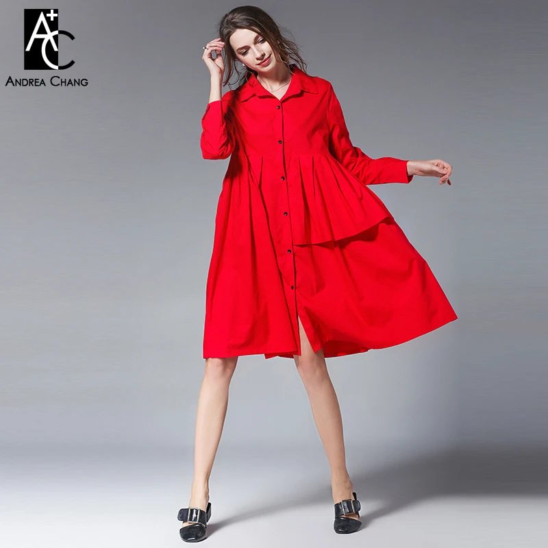 summer spring woman dress black red khaki orange cotton dress knee length a-line loose fashion casual plus size 4XL dress shirt
summer spring woman dress black red khaki orange cotton dress knee length a-line loose fashion casual plus size 4XL dress shirt