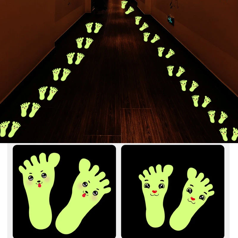 Fluorescent Stairs Sticker Cute Footprint Luminous 3D Wall Sticker wallpaper Glow In The Dark Floor Stickers decoracion hogar
Fluorescent Stairs Sticker Cute Footprint Luminous 3D Wall Sticker wallpaper Glow In The Dark Floor Stickers decoracion hogar