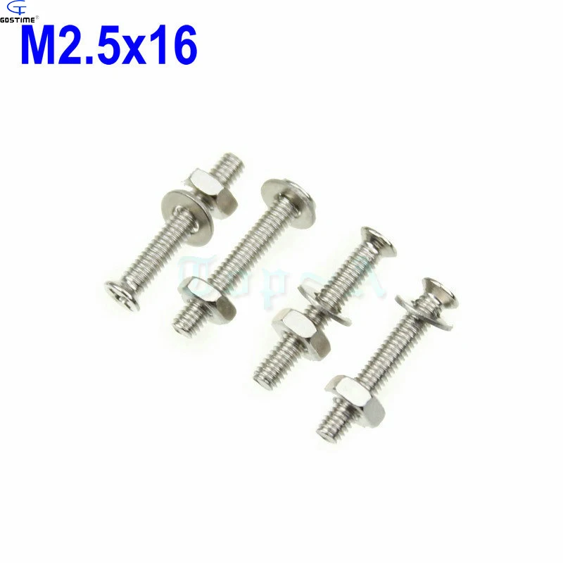 Gdstime 100pcs M2.5x16 Stainless Steel Cross Recessed Flat Head PHphillips Screw M2.5 x 16mm
Gdstime 100pcs M2.5x16 Stainless Steel Cross Recessed Flat Head PHphillips Screw M2.5 x 16mm