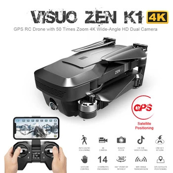Visuo ZEN K1 GPS RC Drone with 4K HD Dual Camera Gesture Control 5G Wifi FPV Brushless Motor Flight 28mins Dron VS F11 B4W SG906 
Visuo ZEN K1 GPS RC Drone with 4K HD Dual Camera Gesture Control 5G Wifi FPV Brushless Motor Flight 28mins Dron VS F11 B4W SG906
