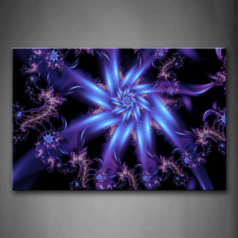 Framed Wall Art Pictures Blue Light Flower Fractal Canvas Print Abstract Modern Poster With Wooden Frame For Living Room
Framed Wall Art Pictures Blue Light Flower Fractal Canvas Print Abstract Modern Poster With Wooden Frame For Living Room