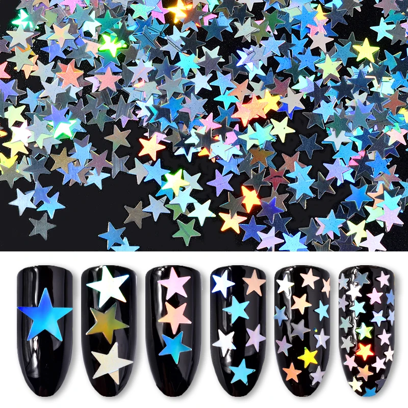 Ultra Thin Nail Art Glitter Silver Five Pointed Star Nail Sequins Set 6 Box Paillette Nail Art Decorations Accessories for Body
Ultra Thin Nail Art Glitter Silver Five Pointed Star Nail Sequins Set 6 Box Paillette Nail Art Decorations Accessories for Body