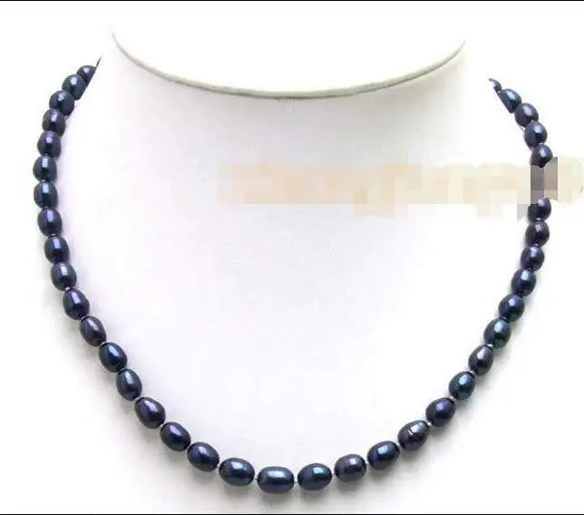 Free Shipping >> SALE Big 7-8MM Rice BLACK Natural Freshwater PEARL 17" NECKLACE-nec55
Free Shipping >> SALE Big 7-8MM Rice BLACK Natural Freshwater PEARL 17" NECKLACE-nec55