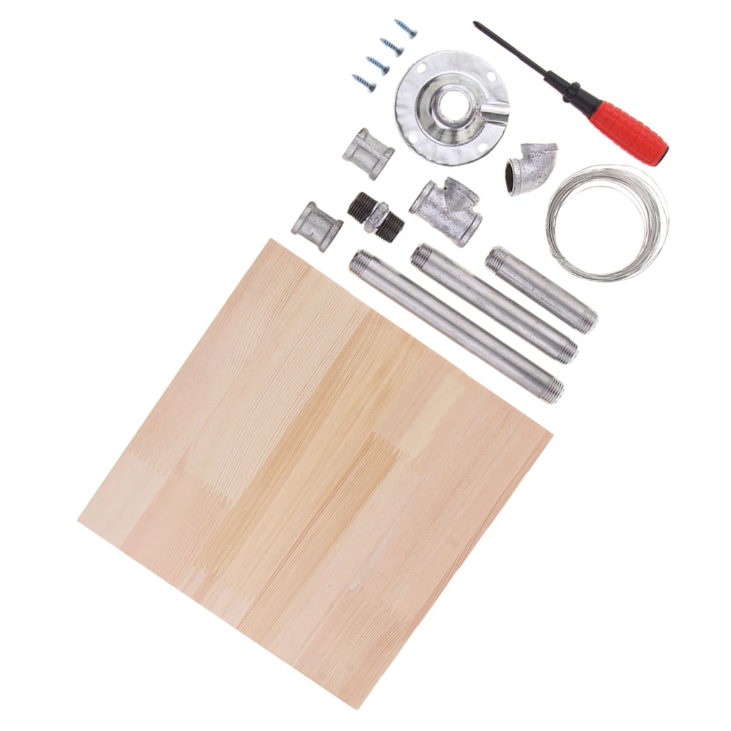 Metal Pipe Bracket and Wooden Board Holder Base Support For Clay Sculpture Statue-DIY Art Crafts Tool Sets Metal Pipe Bracket and Wooden Board Holder Base Support For Clay Sculpture Statue-DIY Art Crafts Tool Sets