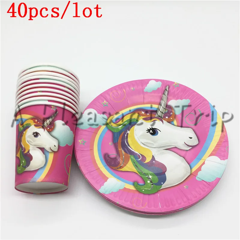 Unicorn Cartoon 20 plates + 20cups happy birthday party supplies 20 person party decoration tableware set suppiles 40pcs/lot
Unicorn Cartoon 20 plates + 20cups happy birthday party supplies 20 person party decoration tableware set suppiles 40pcs/lot