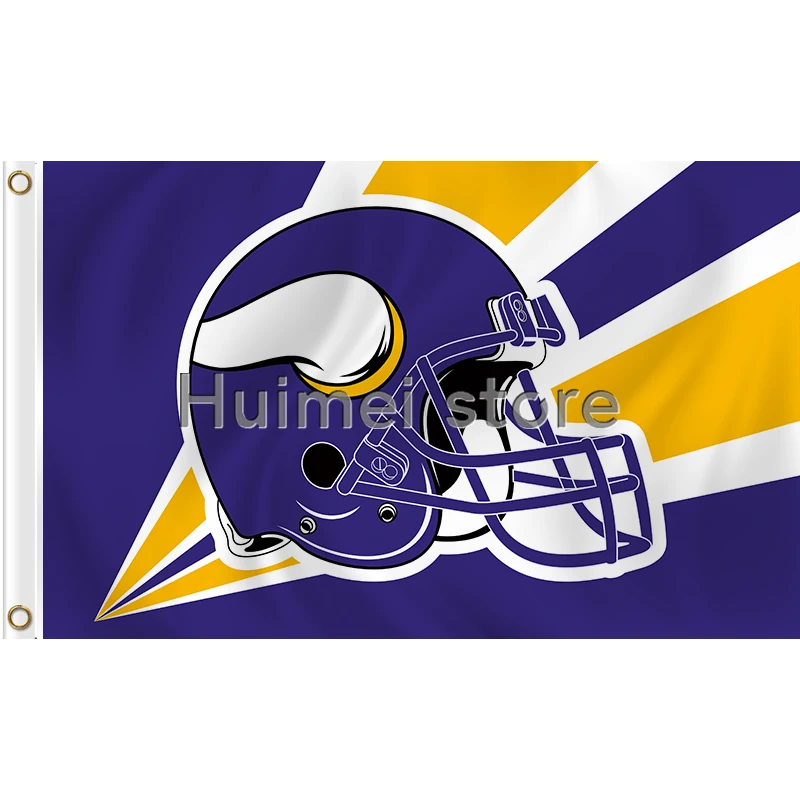 Minnesota Vikings США Футбол Флаг 3X5FT Баннер Высокого Качества 100D Полиэстер Команды|football
