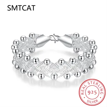 SMTCAT Personality New Art 925 Sterling Silver Jewelry Female Simple Round Beads High-quality Popular Bracelet
SMTCAT Personality New Art 925 Sterling Silver Jewelry Female Simple Round Beads High-quality Popular Bracelet