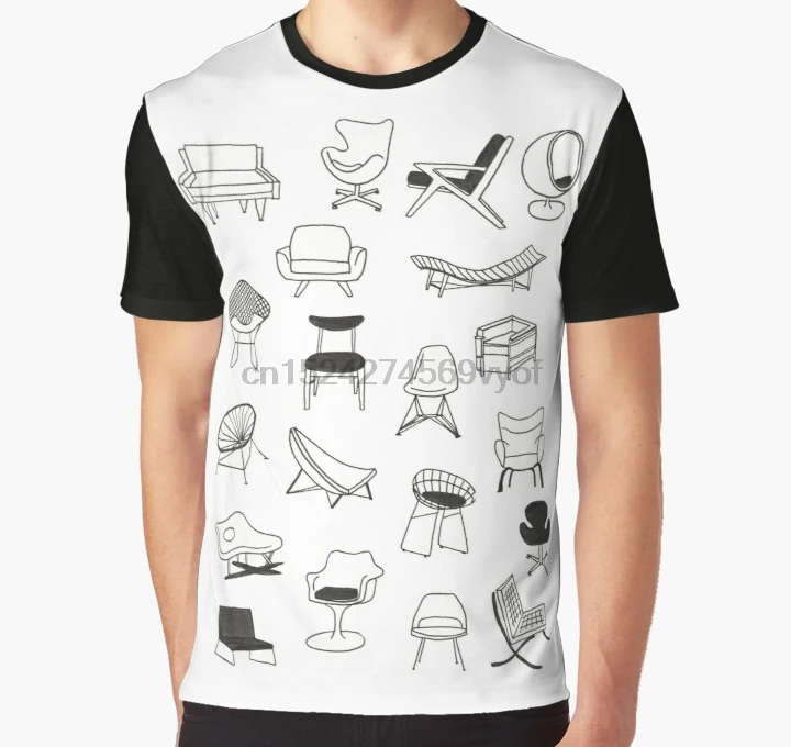 All Over Print T Shirt Men Funy tshirt Mid Century Modern Chair Collection Graphic T-Shirt
All Over Print T Shirt Men Funy tshirt Mid Century Modern Chair Collection Graphic T-Shirt