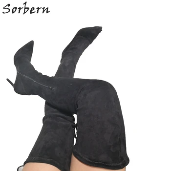 Sorbern Black Women Boots High Heels Over Knee Length Custom Color Ladies Party Boots Pointed Toe Faux Suede Fashion Boots
Sorbern Black Women Boots High Heels Over Knee Length Custom Color Ladies Party Boots Pointed Toe Faux Suede Fashion Boots