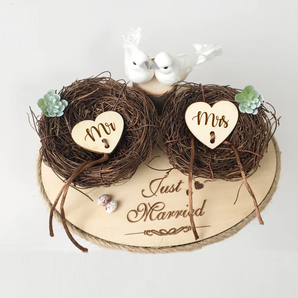 1pcs lot New Custom name Rustic Bird Nest Party Prop props Wedding proposal Marriage Ring Cushion holder pillow bearer
1pcs lot New Custom name Rustic Bird Nest Party Prop props Wedding proposal Marriage Ring Cushion holder pillow bearer