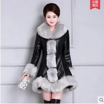 New imitation fur long coat female Korean version of 2017pu leather fox fur collar fashion temperament fur
New imitation fur long coat female Korean version of 2017pu leather fox fur collar fashion temperament fur