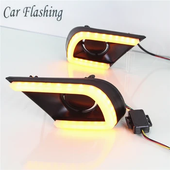 Car Flashing 1 set For Toyota Innova 2013-2015 LED DRL Daytime Running Light Daylight yellow turn Signal lamp car-Styling lights
Car Flashing 1 set For Toyota Innova 2013-2015 LED DRL Daytime Running Light Daylight yellow turn Signal lamp car-Styling lights