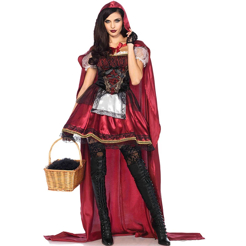 Ladies Little Red Riding Hood Costume Adult Women Halloween Fantasia Fairy Tale Cosplay Carnival Fancy Dress Girl Outfit
Ladies Little Red Riding Hood Costume Adult Women Halloween Fantasia Fairy Tale Cosplay Carnival Fancy Dress Girl Outfit
