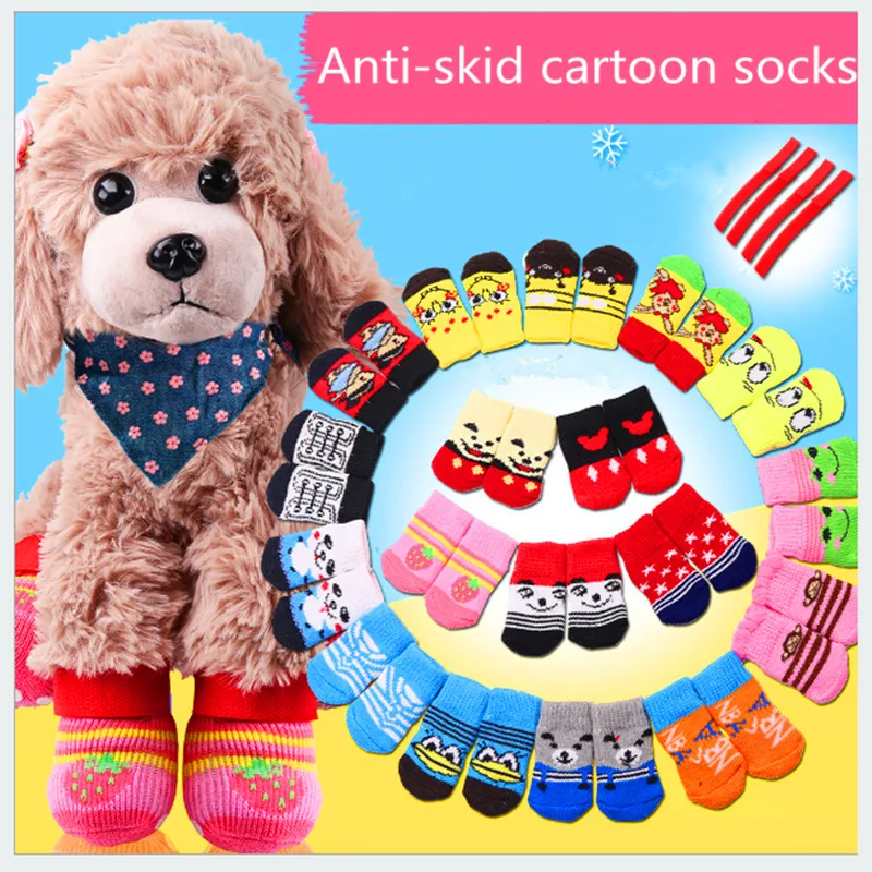 A set of 4 pet socks. Various styles are soft, comfortable, non-slip and not easy to fall off. Dog socks, panda socks are cuter
A set of 4 pet socks. Various styles are soft, comfortable, non-slip and not easy to fall off. Dog socks, panda socks are cuter