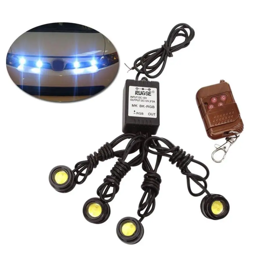 Car Styling Car4in1 12V Hawkeye LED Car Emergency Strobe Lights DRL Wireless Remote Control Kit Car Light Lamp #LD
Car Styling Car4in1 12V Hawkeye LED Car Emergency Strobe Lights DRL Wireless Remote Control Kit Car Light Lamp #LD