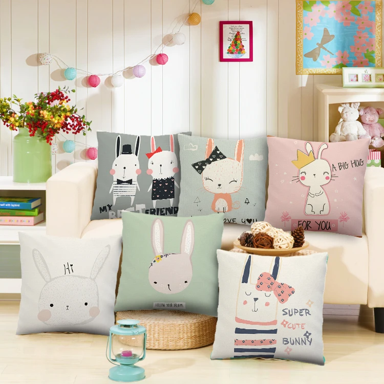 Outlets Cute Bunny Cartoon Rabbit Happy Easter Girls Linen Cotton Throw Pillow Case Cushion Cover 45x45cm
Outlets Cute Bunny Cartoon Rabbit Happy Easter Girls Linen Cotton Throw Pillow Case Cushion Cover 45x45cm